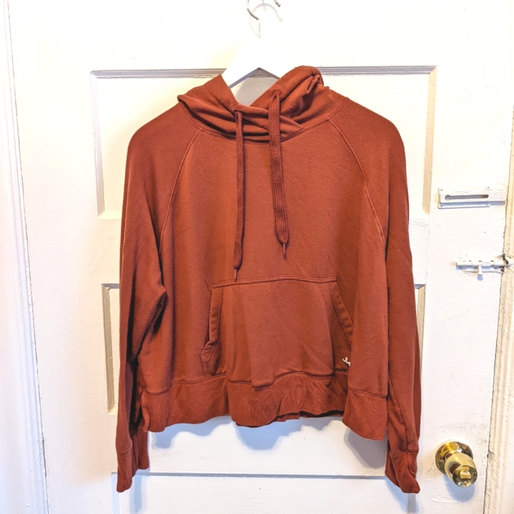 Rustic orange cropped hoodie